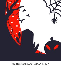 halloween background frame border with vector	
