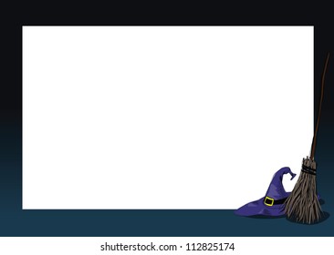 halloween background frame with white space for message