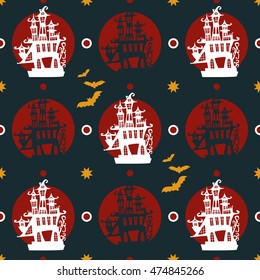 Halloween background. Funny silhouettes for packaging