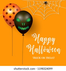 Halloween background with Halloween Ghost Balloons.
