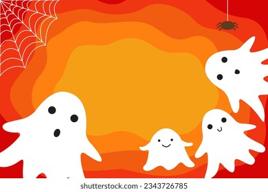 halloween background with ghost character