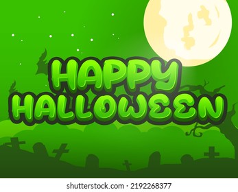 Halloween background green for banner background and etc