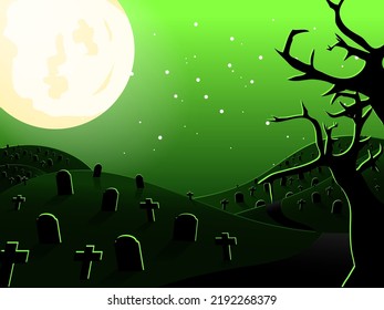 Halloween background green for banner background and etc