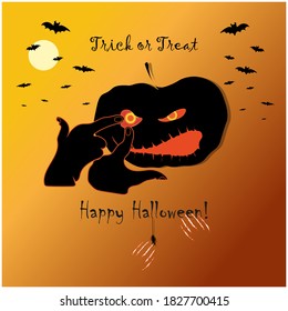 Halloween background . Greeting card, party invitation or sale banner template