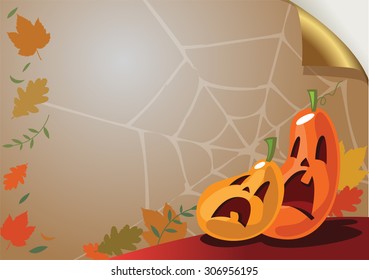 Halloween background for greeting card or Party Invitation