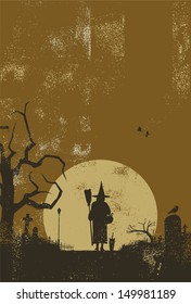 Halloween background in grunge style