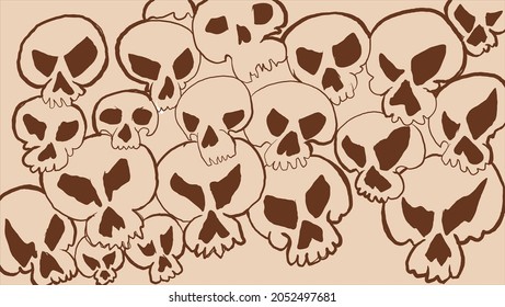 halloween background hand draw art