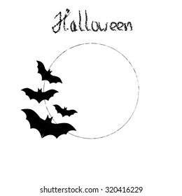 Halloween background with Hand-sketched typographic element