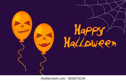 Halloween Background, Hanging Flat Skull Greeting Card