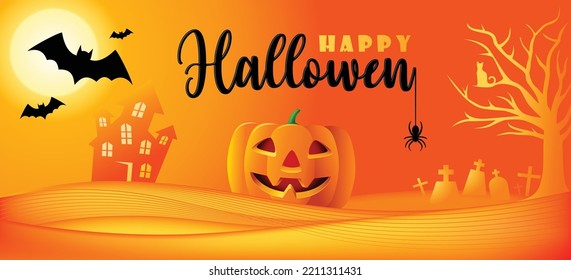 Halloween Background - Happy Halloween Day Banner 