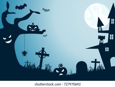 Halloween background, horror and scary, Halloween party night.
