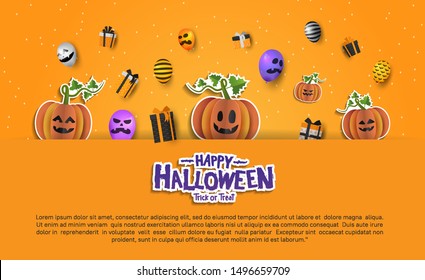 Halloween background illustration for celebration event