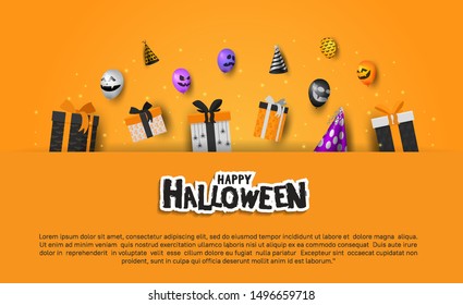 Halloween background illustration for celebration event