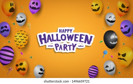 Halloween background illustration for celebration event