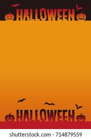 Halloween background illustration with jack o lantern