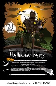 Halloween background illustration poster