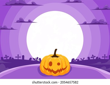 halloween background with illustration of a halloween pumpkin