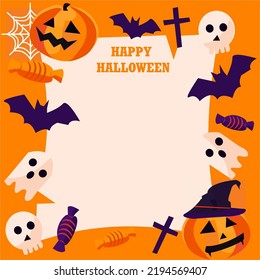 Ilustración de fondo de Halloween con espacio para texto