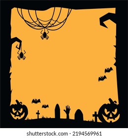 Ilustración de fondo de Halloween con espacio para texto