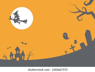Halloween background illustration, stylish and simple