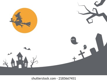 Halloween background illustration, stylish and simple