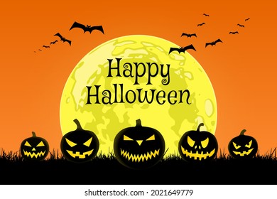 Halloween background illustration. Vector EPS10.