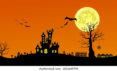 Halloween background illustration. Vector EPS10.