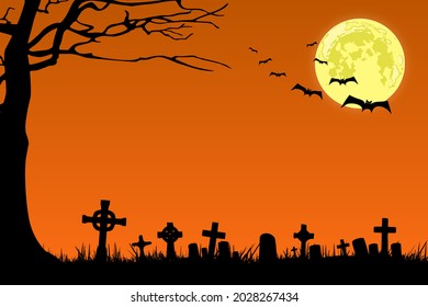 Halloween background illustration. Vector EPS10.