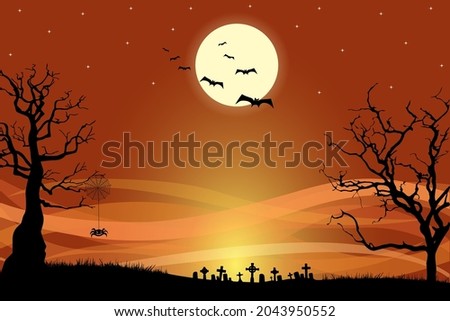 Halloween background illustration. Vector EPS10.