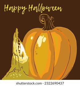 Halloween Background, Illustrator Vector, pumpkin.