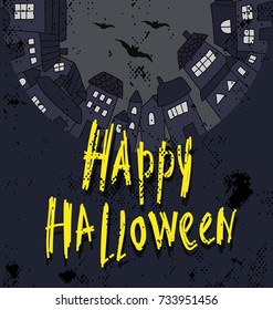 Halloween background. Image Can be used for Halloween greeting card, posters, banners and invitation.