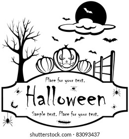 Halloween background with Jack O' Lantern, illustration