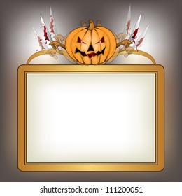halloween background with killer pumpkin (also available jpg version)