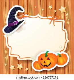 Halloween background with label, vector