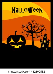 Halloween background with lantern