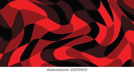 Halloween background liquid groovy style seamless pattern background.