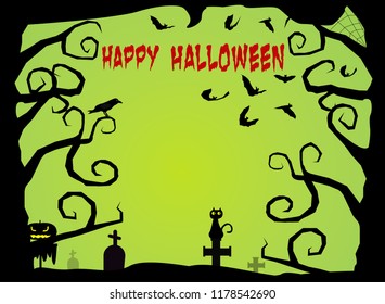 Halloween background with lovely costumes