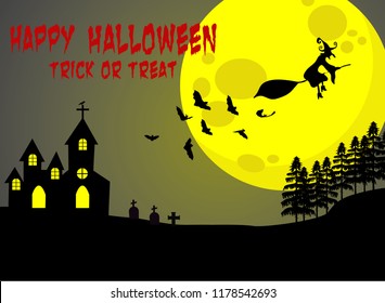 Halloween background with lovely costumes