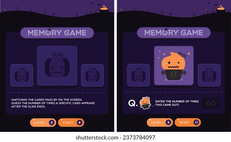 Halloween Background Memory Mini Game Event