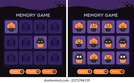 Halloween Background Memory Mini Game Event