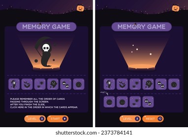 Halloween Background Memory Mini Game Event