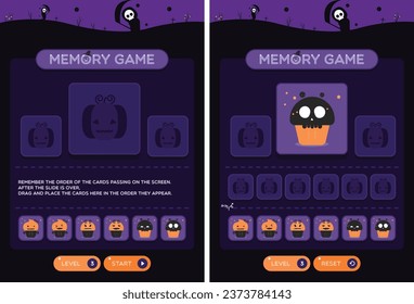 Halloween Background Memory Mini Game Event