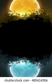 Halloween background with moon