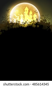 Halloween background with moon