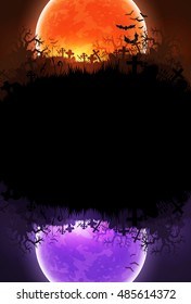 Halloween background with moon