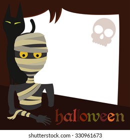 Halloween background. Mummy