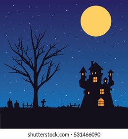 Halloween background - night