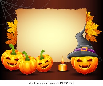 Halloween background with old paper