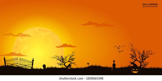 Halloween background on a gripping afternoon