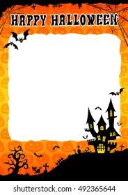 Halloween / Background of orange / The height.